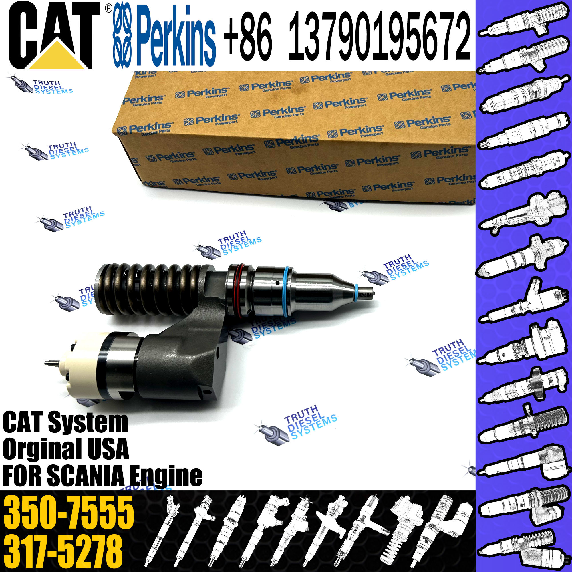C10 C12 Common Rail Fuel Injector 212-3463 212-3467 212-3468 317-5278 223-5328 350-7555