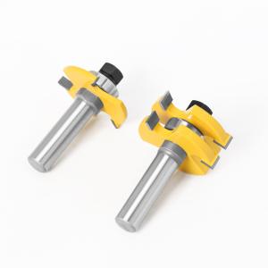 8mm 1/4''shank 1/2''shank 3 Tooth T-shaped Tenon Joint Knife Flat Panel Floor