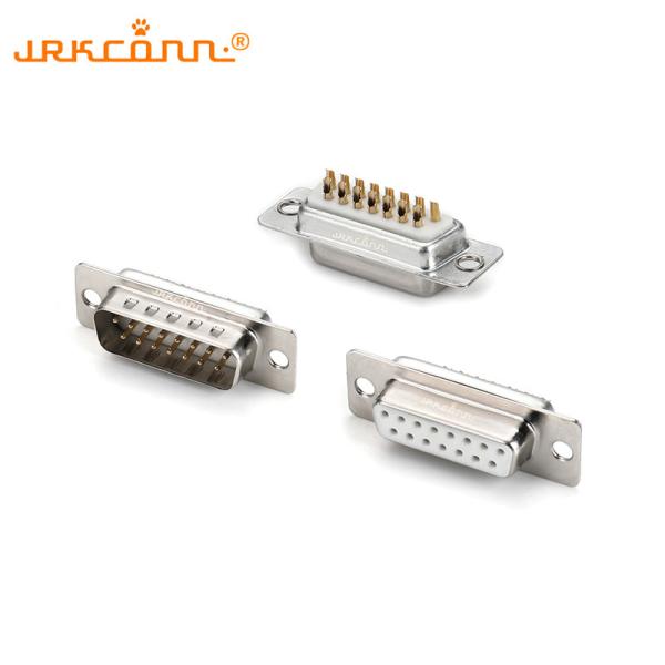 15 Pin D Type Connector Solder Cup Machined Contacts D-Sub Connectors For Cable