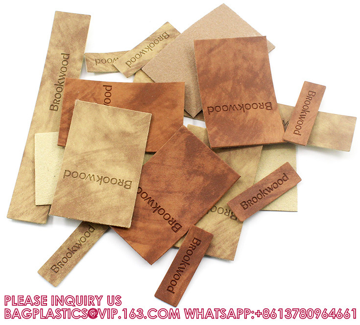 Wholesale Custom Leather Badge Factory Embossed Pu Leather Label Clothing Genuine Leather Patch With Logo