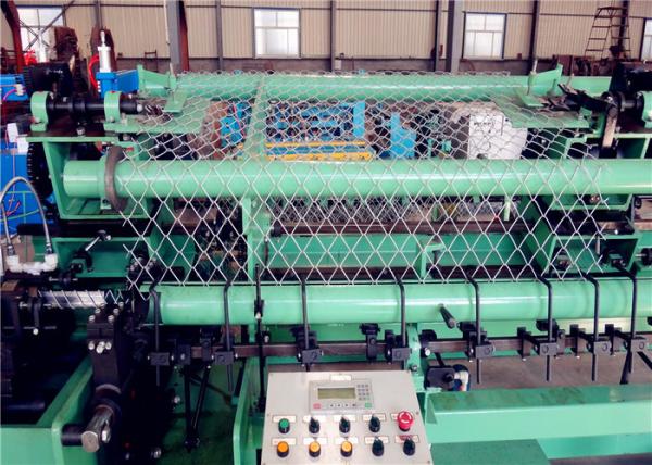 Horizontal Chain Link Weaving Machine , Stainless Steel Fencing Manufacturing