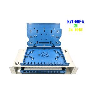 FTTB Rack Fiber Patch Panel , Terminal 2U 24 Way Cat6 Patch Panel Splice Tray
