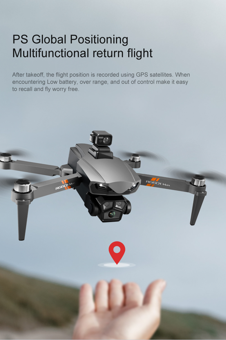 18 mins Flying Time Rg601 Max 5g Gps Drone Dual 4k Hd Camera Optical Flow Wifi Fpv Brushless Quadcopter Rc Professional Drone