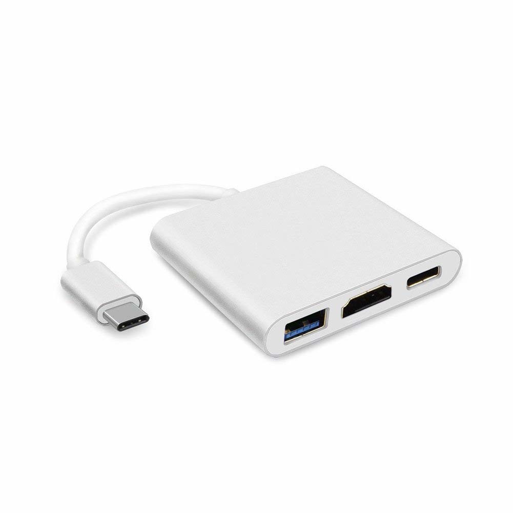 Aluminum 3 in 1 USB C Hub Adapter to 4K USB 3.0 Thunderbolt 3 Port Type C Hub Adapter Digital Multiport Converter