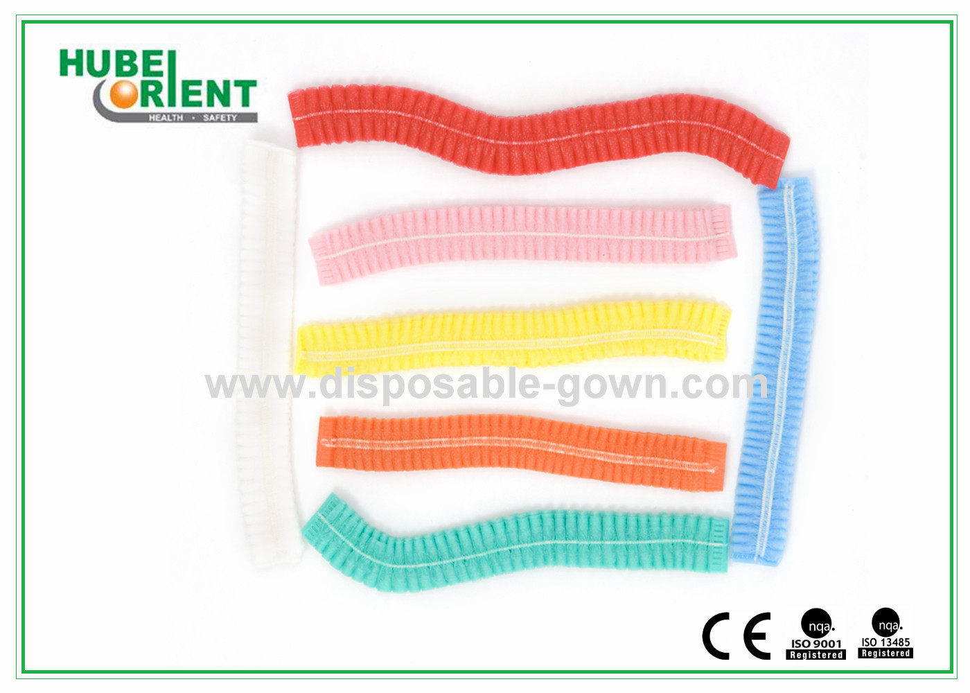 Non Woven Bouffant Disposable Head With Double Elastic