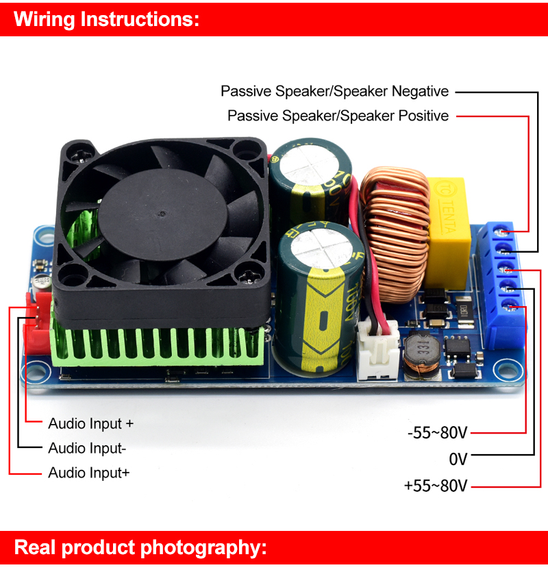 Shipping By DHL UPS Fedex EMS Post HongKong Post 500W Class D Dartzeel High Power Amplifier Board with Bluetooth