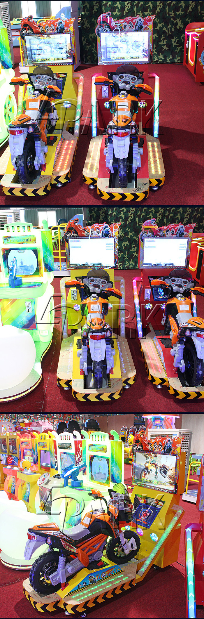 Kids Motorcycles Video Simulation 250W Racing Game Machine