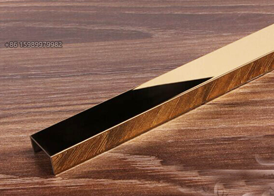 mirror gold stainless steel u profile