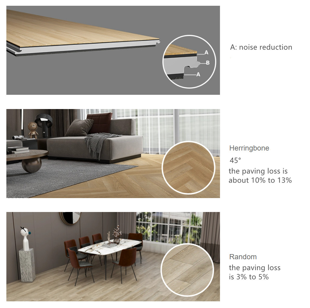 LS-W8006 Modern Oak Click Resilient Vinyl SPC Flooring Waterproof Easy Spicling