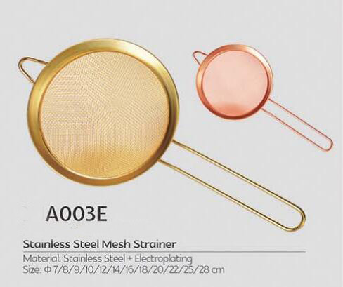Good helper for cooker Stainless steel large colander with long handle in kitchen tea and coffee strainer