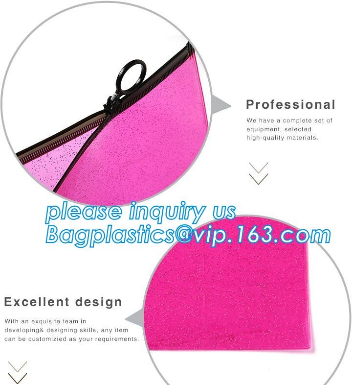 Plastic Bag OEM Custom PVC Loop Handle Image Printed Plastic Shopping Bag,Promotional Clear Waterproof Plastic Cosmetic