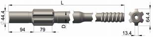 High Performance Furukawa HD709RP Shank Adapter for hydraulic and pleumatic rigs