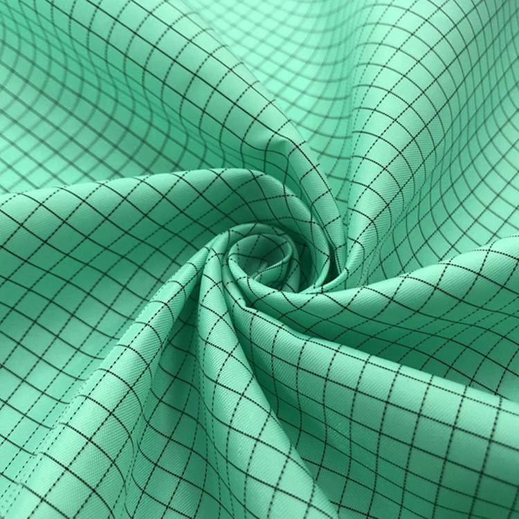 1/2 Twill 5mm Grid 98% Polyester 2% Carbon Antistatic Clothing