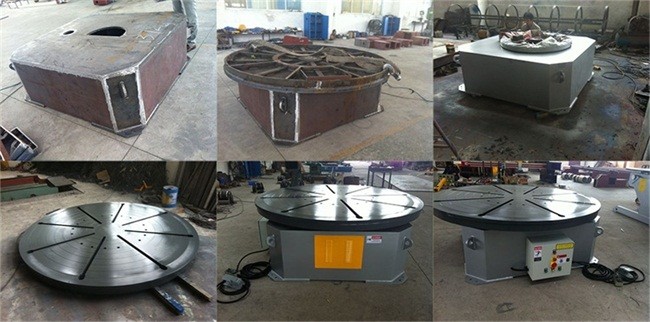 Horizontal Rotary Welding Positioner 20 T With Foot Pedal Wireless / Remote Cable Control