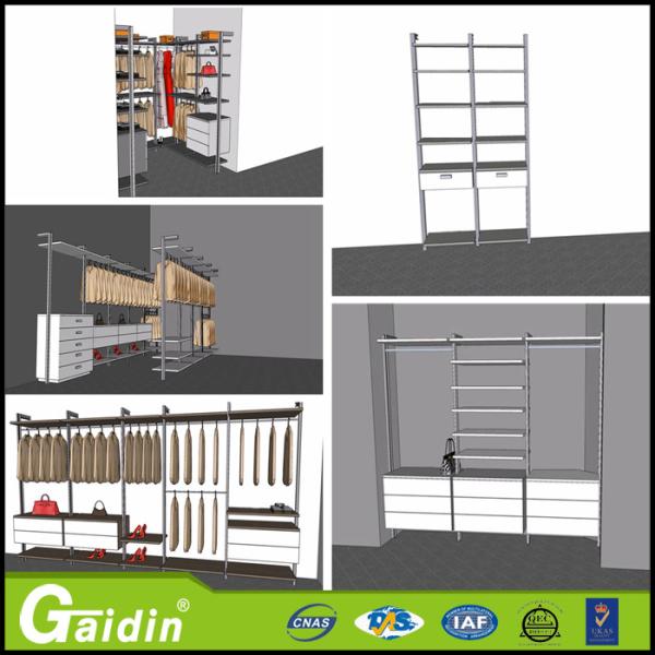 Aluminum portable storage bedroom wall wardrobe design new walk in wardrobes for