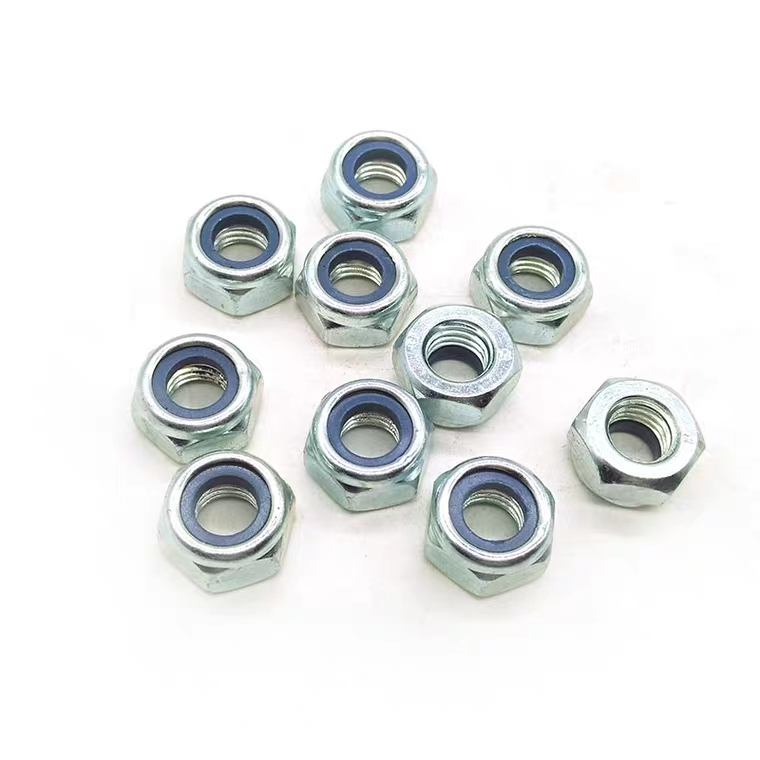 Metal Hex Flange Nylon Lock Nut Type DIN985 for Heavy Industry Fastening Applications