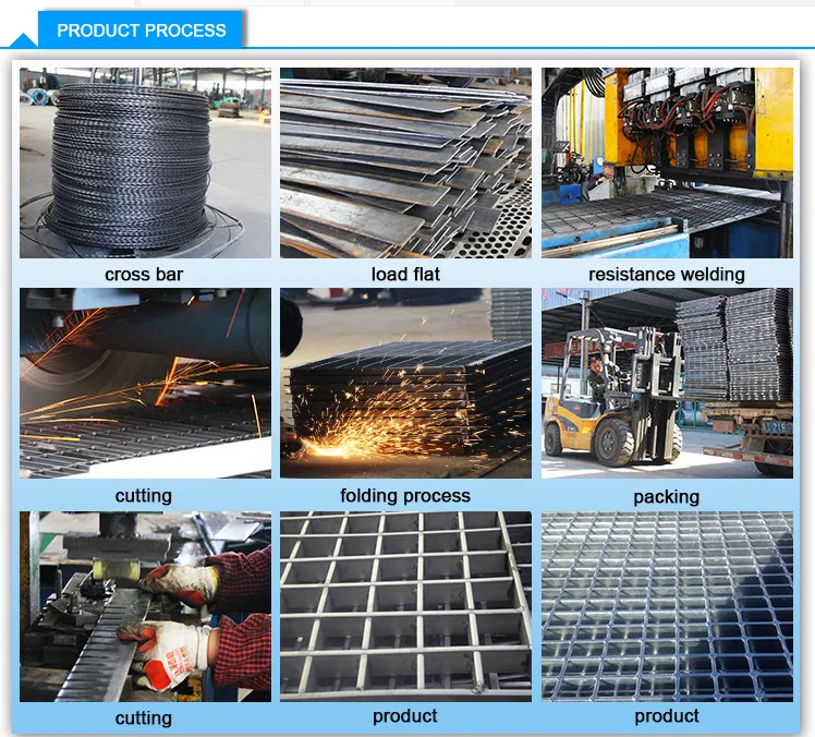 Anti Slip Compound Galvanized Steel Toothed Serrated Steel Grating 32 X 5 Mm