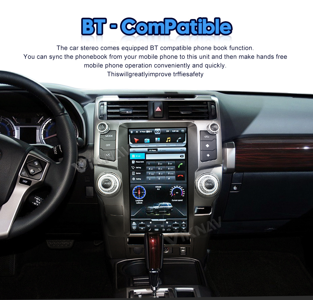 Viknav Car Radio For Toyota 4 Runner (2009-2019) 13.6 inch Multimedia Player GPS Navigation Auto Stereo