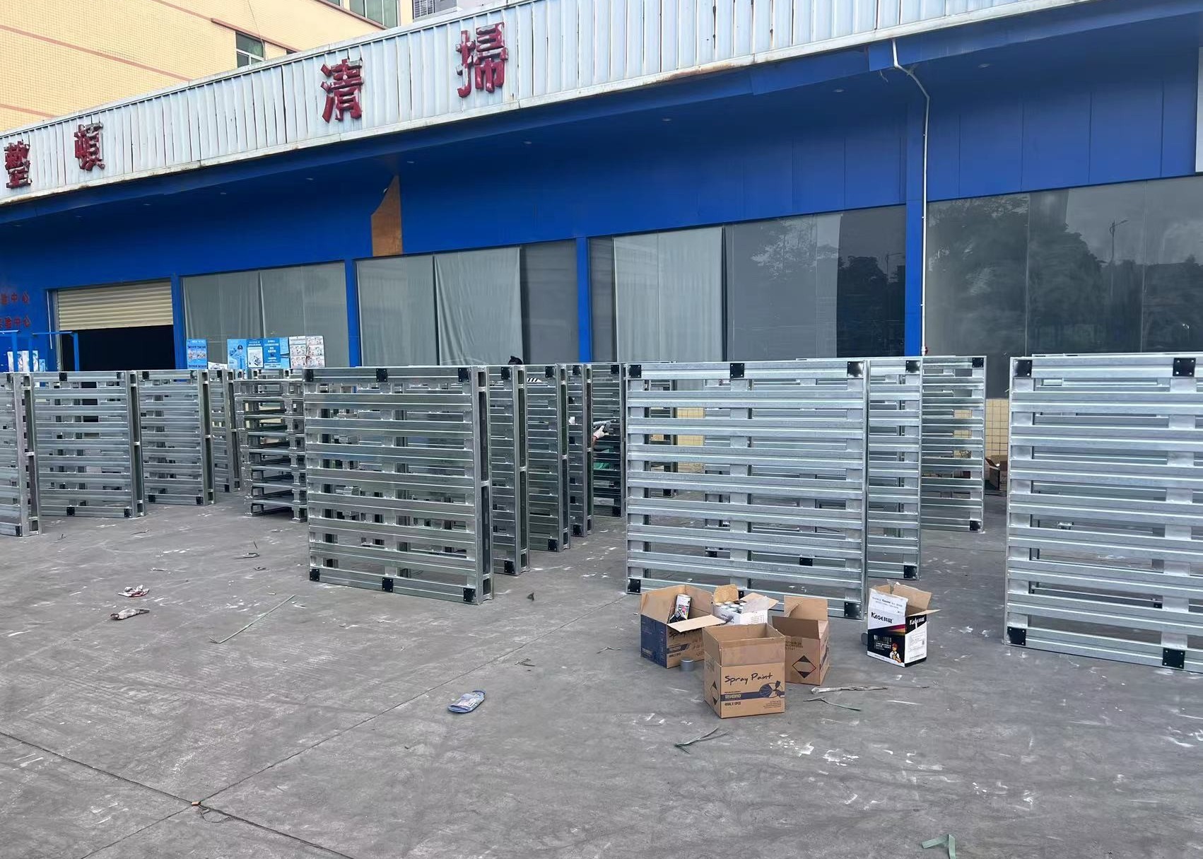 Warehouse Heavy Duty Steel Pallet Stackable Euro Standard Size