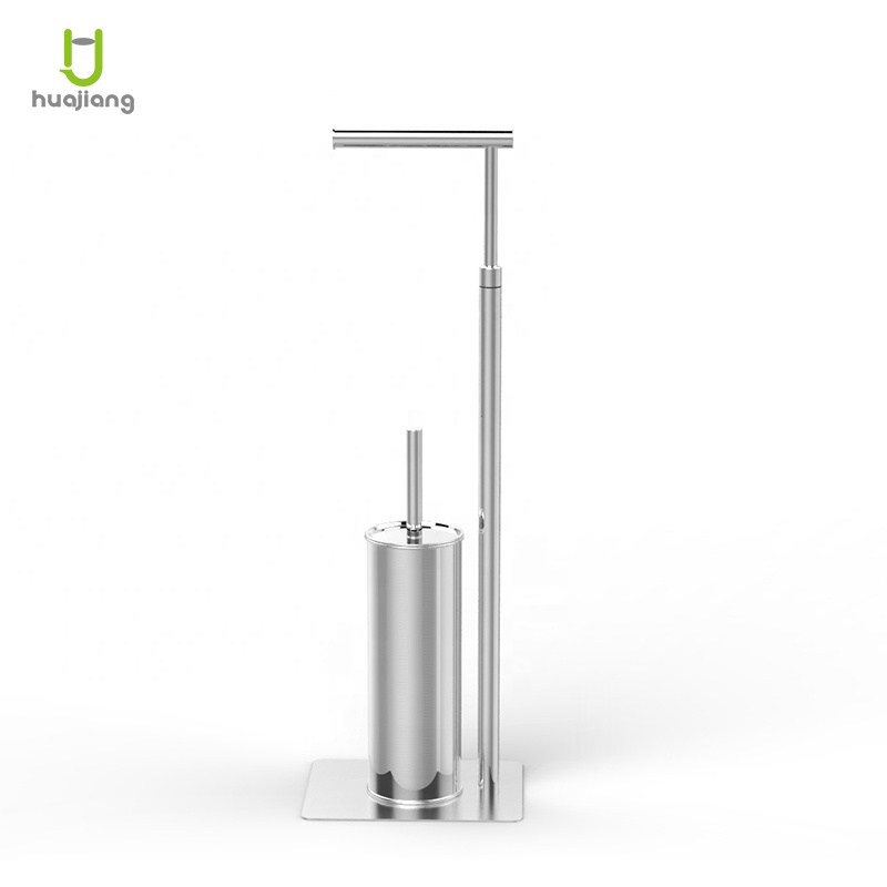 Bathroom Toilet Brush With Flat Bottom And Paper Holder 18*22*67cm Cleaning Brush