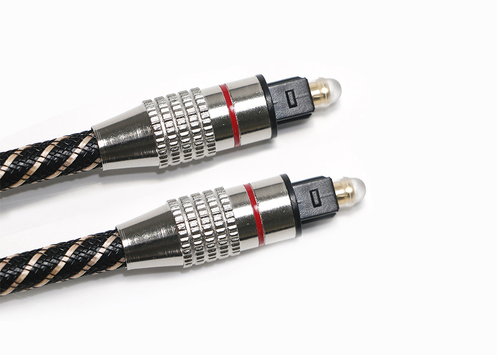 Metal Connectors FTTB High End Toslink Cable Braided Jacket 20KM-60KM