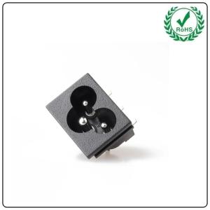 High Quality AC Power Socket C6 Type Two Core Card Plug Connector With Ear Screw