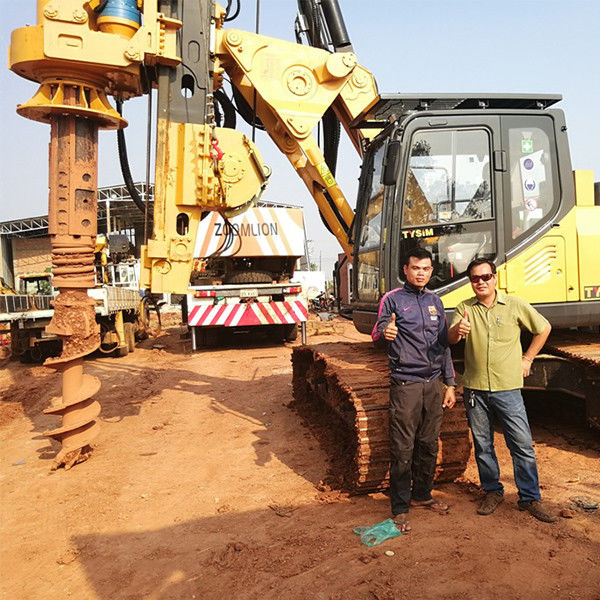 KR125M CFA Hydraulic Rotary Piling Rig Machine With 60 KN Pull 60 M/Min Speed Auxiliary Winch Line Max. Diameter 700 Mm