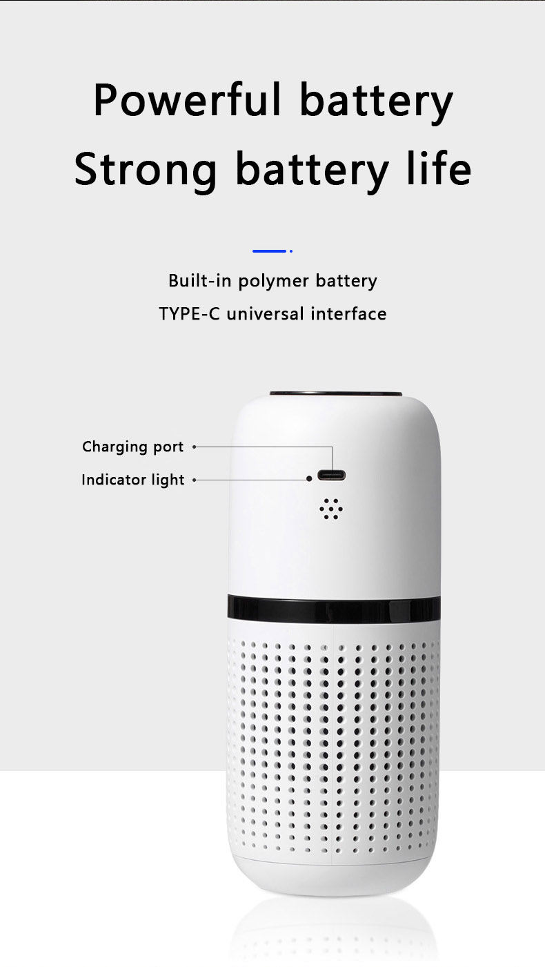 HOMEFISH Anion Car Air Purifier USB Charge DC5V/1000mAh