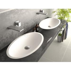 Elliptic Shape Counter Top Basin / Table Top Wash Basin Eco - Friendly