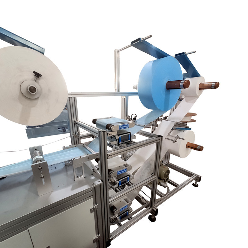 Fair Speed 3 Ply Face Mask Making Machine 500Pcs/Min With Elastic Bandage