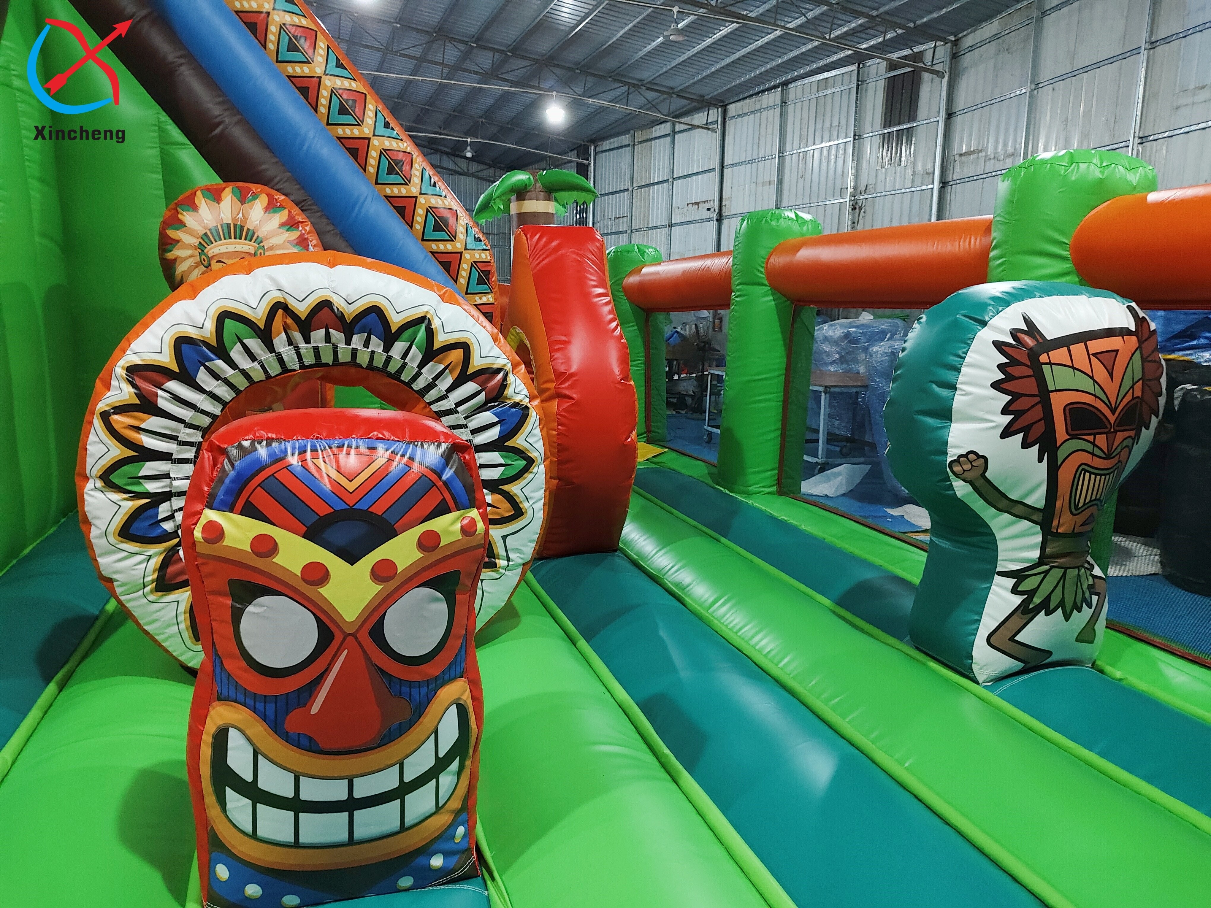 Inflatble Exotic Bouncy House With Internal Slide Combo Jumping Castle