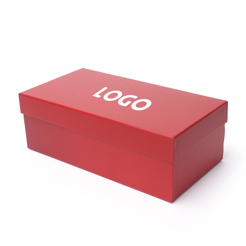 Colorful Plain Corrugated Shoe Box Rigiding Mounting With Logo Printing Handling