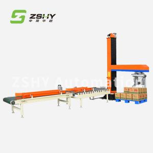 China Stacking Height 1.8m Auto Robotic Stacker Palletizer System Single Column Palletizing Machine on sale