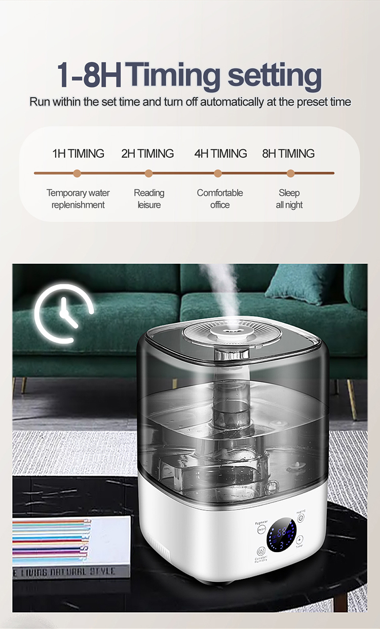 Top Filling 5L Room Humidifier Cool Warm Mist Humidifier UV Sterilize