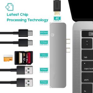 7 in 1 Type C Hub USB-C to 3 Port USB 3.0 Hub 1 Port HDM I USB C Hub with SD TF