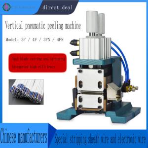 3F / 4F Pneumatic Wire Peeling Machine With Double Knife Design