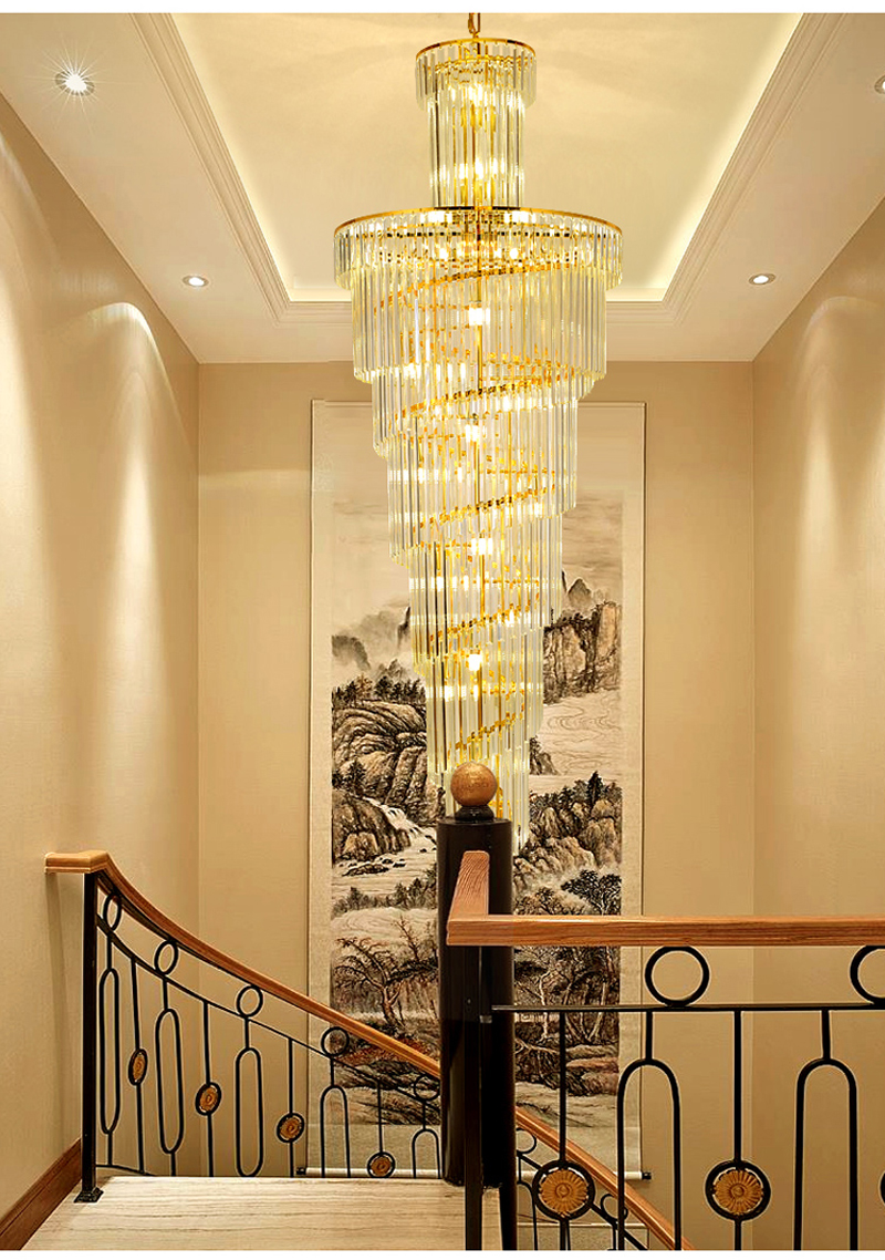 Modern chandelier chandelier hall home decor staircase hotel project interior lighting (WH-NC-64)