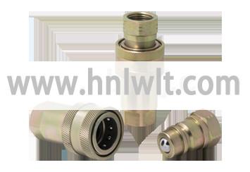 ISO 7241-A NPT Hydraulic Quick Connector 12 GPM 5000 PSI Nitrile Rubber Seals by