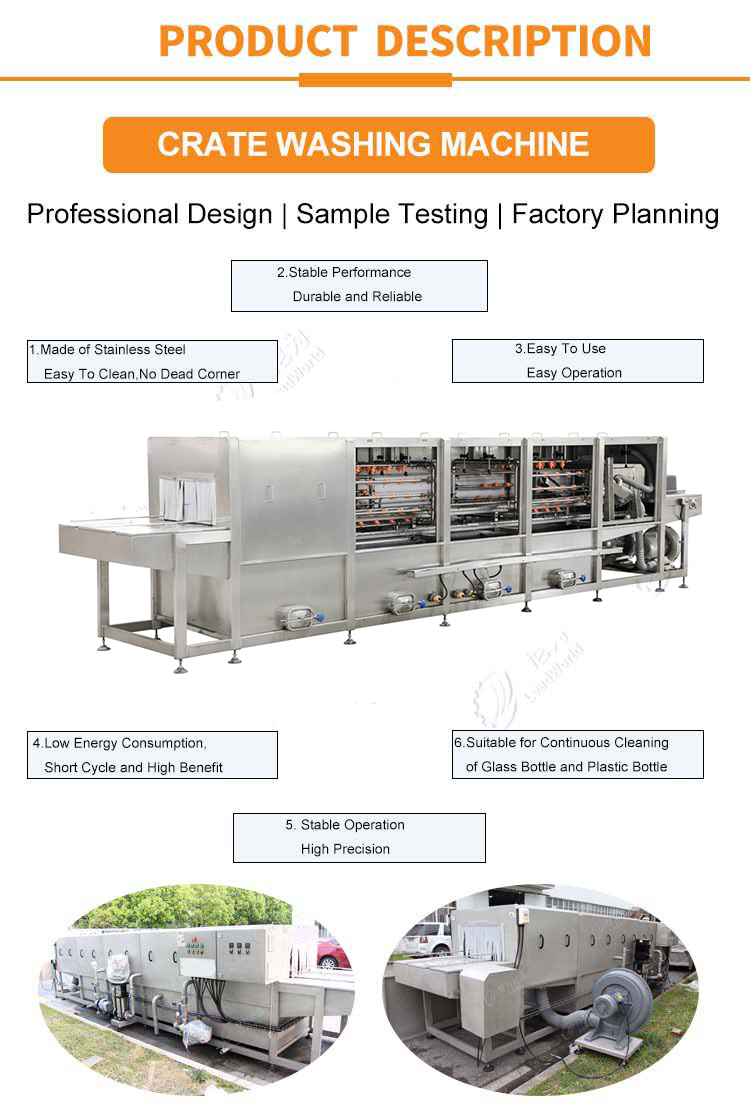 Industry Cleaning Equipment Turnover Box / Basket / Tray Washing Machine