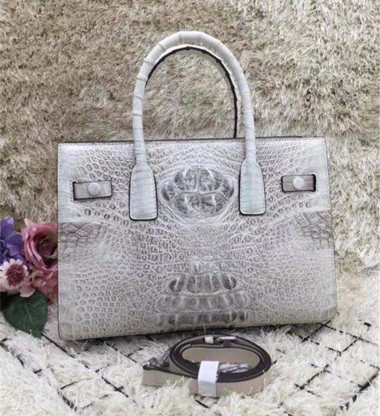 Exotic Genuine Alligator Skin Women Working Totes Large Shoulder Bag Authentic