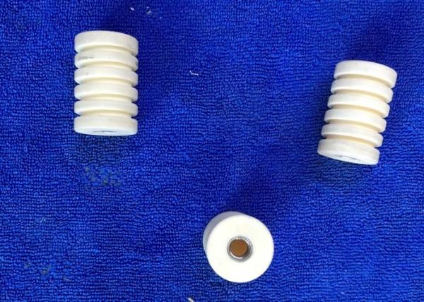 High Temperature Round Ceramic Standoff Spacers , High Voltage Ceramic Standoff