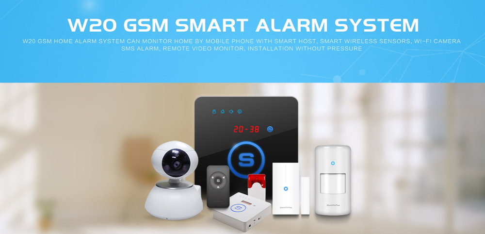 wireless camera with 1 relay output & 2 digital I/O W20 smart home alarm