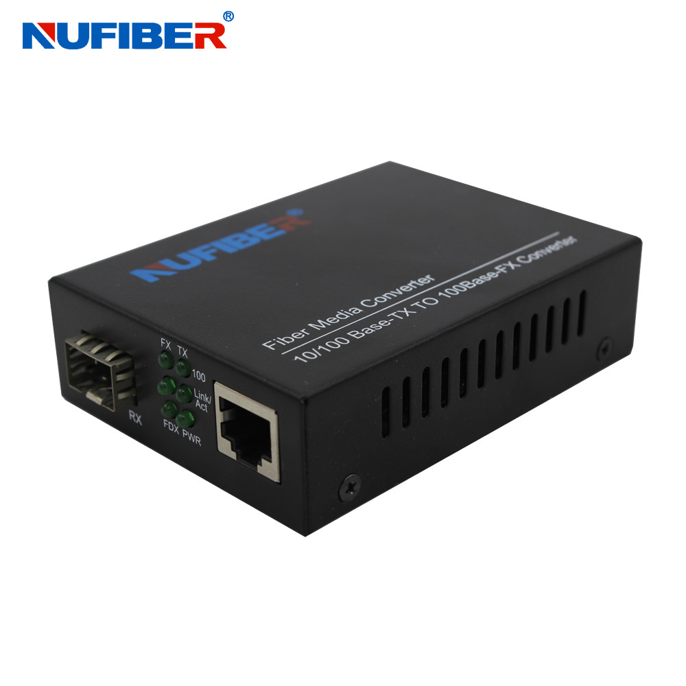  10/100Mbps SFP Fiber Media Converter 10/100Base-TX RJ45 Port to 100Base-FX SFP Slot Manufactures