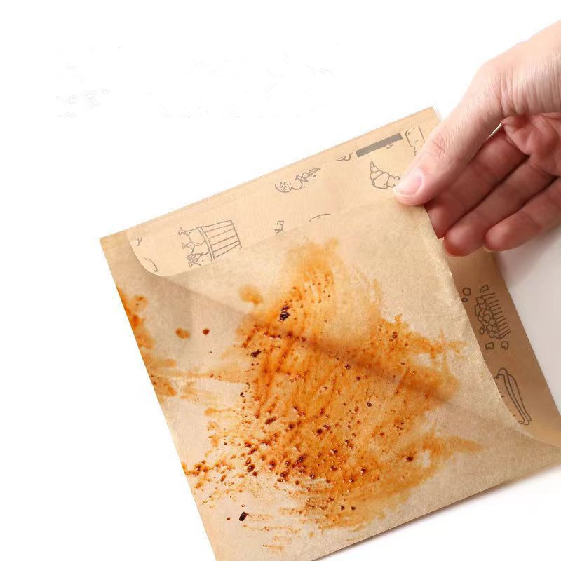 Custom Printed Paper Bags Kraft Paper Oil Proof Disposable Take Away Barbecue Shaobing (Baked Cake in Griddle) Pancake Food Package Snack Bag