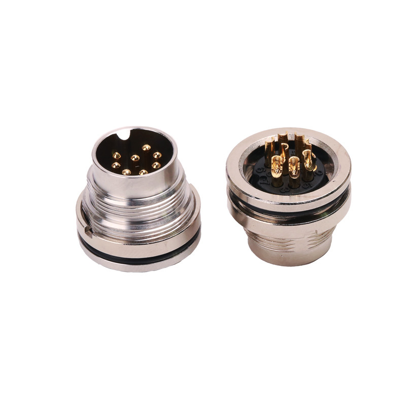 60V M16 Circular Connector IP67 8pins Male Screw Termination