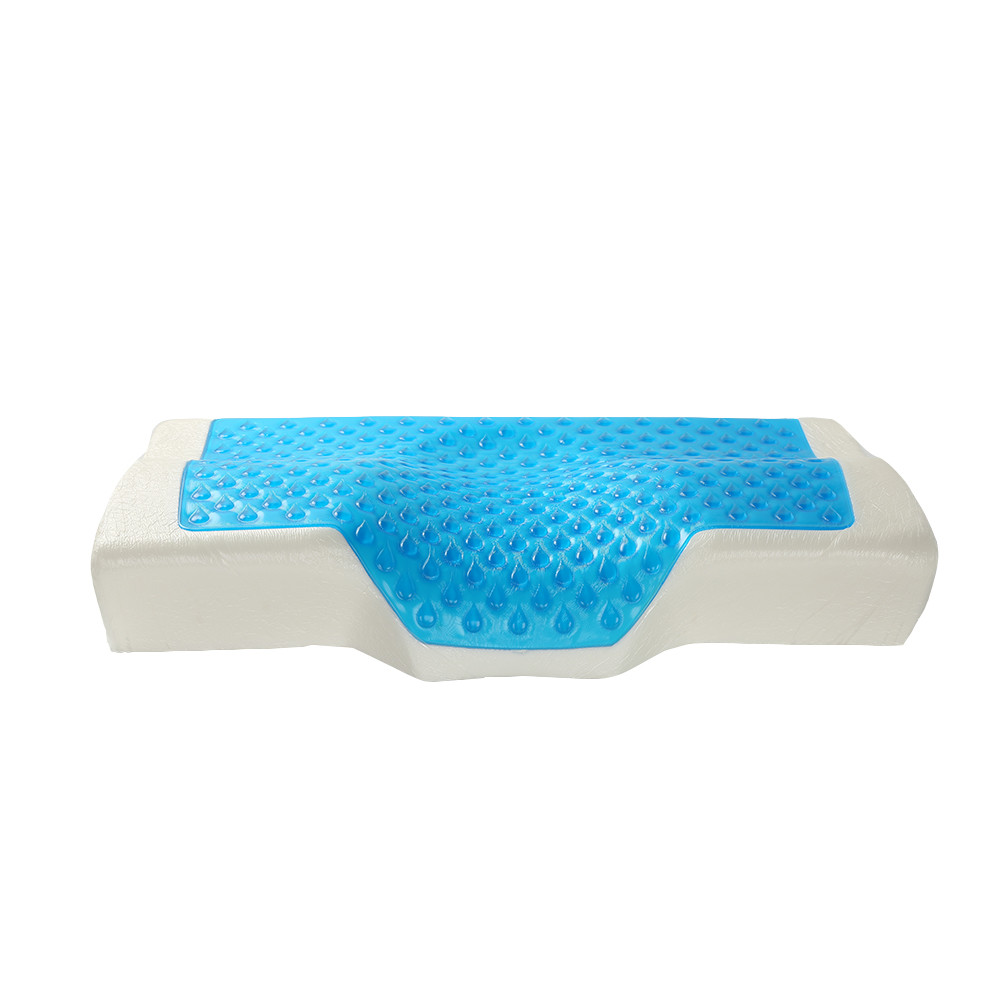 Travel Neck Cooling Memory Foam Pillow With Cooling Gel Soft Anti Pilling Cover