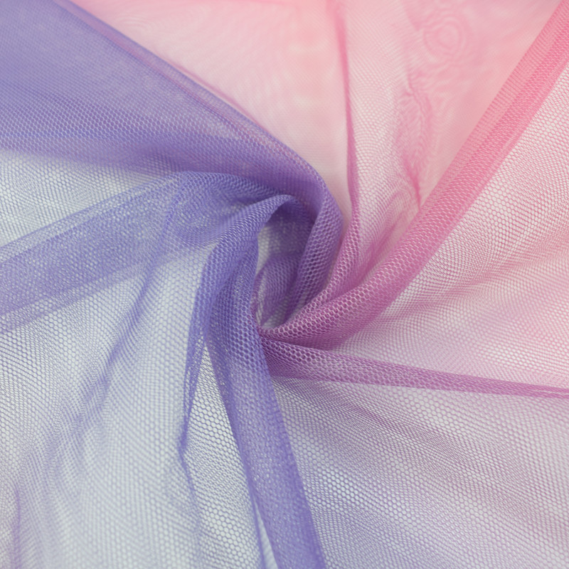 French Lace Soft Tulle Fabric rainbow glitter Blue 51 Inch 52 inch