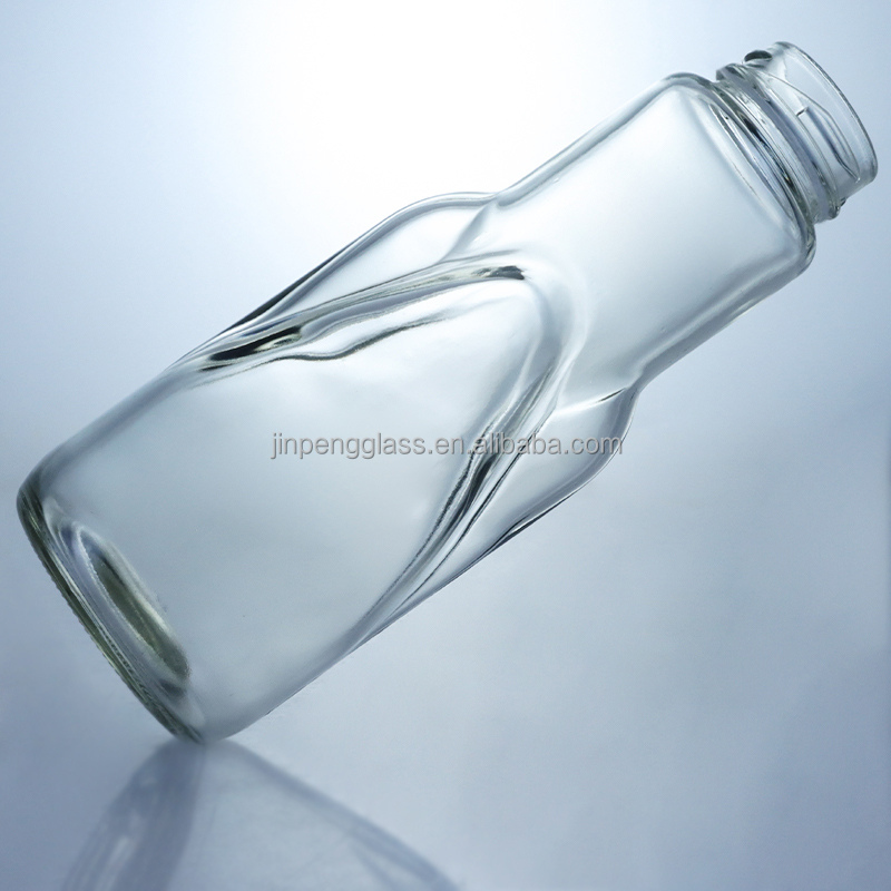 Glass Products Decal Glass Jars for Buffalo Milk Drinks and Spice Vanilla Flavoring