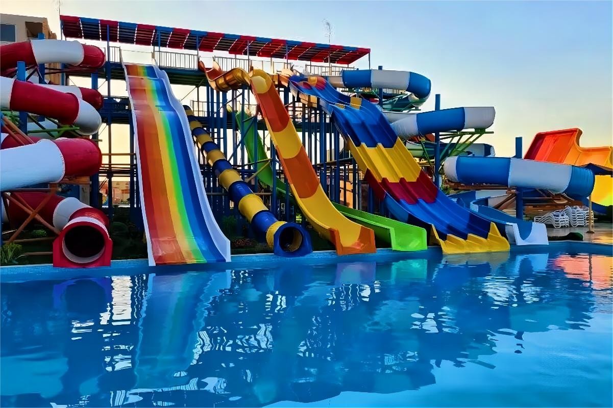 Swimming Pool Fiberglass Water Slide for Adults Customized Color