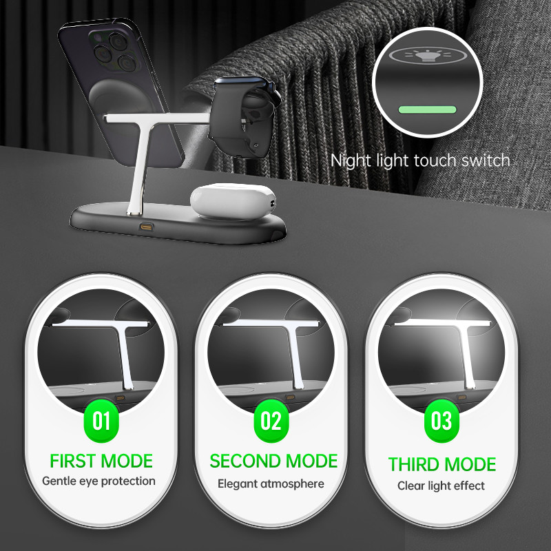 T256 Multi-functional Wireless Charger Support Apple & Samsung Devices